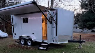 My 7x16 cargo trailer to camper conversion [upl. by Westlund]