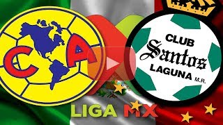 AMÉRICA VS SANTOS  10 DE MAYO 2018  LIGA MX EN VIVO SEMIFINAL IDA ONLINE FIFA 18 [upl. by Eustazio]