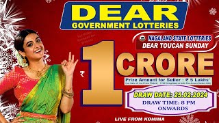 DEAR TOUCAN SUNDAY DRAW TIME DEAR 8 PM ONWARDS DRAW DATE 25022024 NAGALAND STATE LOTTERIES [upl. by Eecats460]