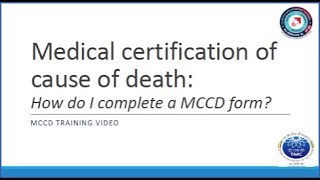 Medical certification of cause of death MCCD How do I complete a MCCD form [upl. by Gery634]