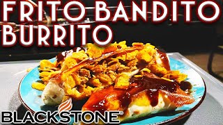 CHALLENGE ACCEPTED FRITO BANDITO BURRITO ON THE BLACKSTONE GRIDDLE WILLITBANDITO  BBQ BURRITO [upl. by Narhet]