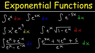 Integrating Exponential Functions By Substitution  Antiderivatives  Calculus [upl. by Enitnelav]