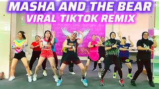 DJ MASHA AND THE BEAR REMIX  SENAM KREASI  ZUMBA  arulzin mashaandthebear [upl. by Aihsemak515]