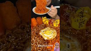 Eating Challenge  Black Bean Noodles Fast Food Eggs asmr foodlovers foodiebeauty Food My Tv [upl. by Nolrah]