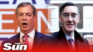 Farage and ReesMogg speak at Leave Means Leave rally [upl. by Sullivan612]