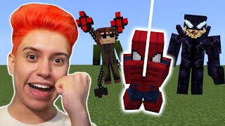 VIREI O NOVO HOMEM ARANHA E LUTEI COM OS VILÕES MAIS FORTES DO MINECRAFT [upl. by Einotna603]