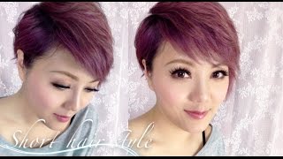 女生短髮造型教學 直髮夾粟米夾 Girls Short Hairstyles by JojoLau [upl. by Eadahs]