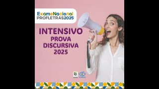 INTENSIVO  PROVA DISCURSIVA  PROFLETRAS 2025 [upl. by Hedges591]