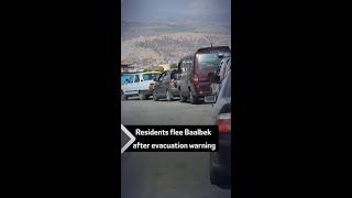 Residents flee Baalbek after evacuation warning [upl. by Daly]