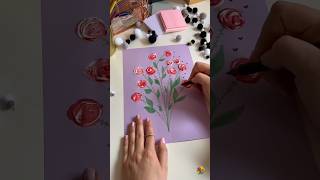 Blumen Karte für Muttertag 💐🥰 DIY Geschenk basteln muttertag rosen [upl. by Asserrac]