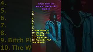 The Marshall Mathers LP Ranked rap hiphopmusic hiphop everysong music [upl. by Kila]