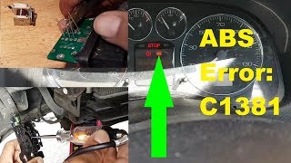 Peugeot 307 ABS light on Error C1381 Fault finding and repair [upl. by Ennaylime]