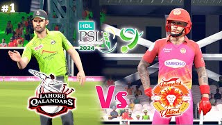 1Lahore Qalandars Vs Islamabad United PSL 9 Cricket19 Gameplay In Hindi Urdu [upl. by Ecissej]