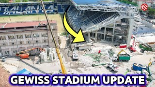 GOODBYE DISTINTI SUD New Gewiss Stadium Renovations Update The Demolition of Distinti Sud Stand [upl. by Schlessinger212]