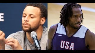 Steph Curry speaks on Kawhi Leonard withdrawing from USA basketball [upl. by Vanya]