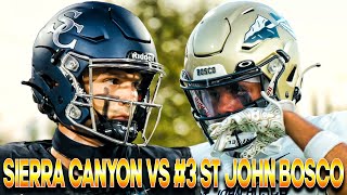 Sierra Canyon vs 3 St John Bosco🍿  West Coast Powerhouses Collide💥 Potential D1 Playoff Preview⁉️ [upl. by Owiat]