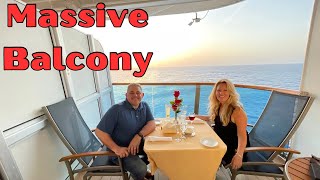 Caribbean Princess Aft Balcony Tour and Review Baja 748 I Massive Balcony [upl. by Giark]