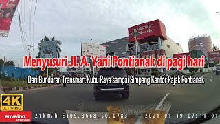 Streetview Menyusuri Jl A Yani  Pontianak di pagi hari [upl. by Mooney966]