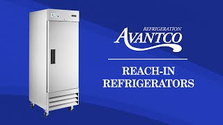 Avantco ReachIn Refrigerators [upl. by Wahl]