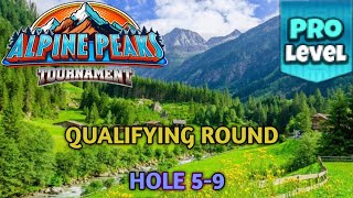 GOLF CLASH  ALPINE PEAKS TOURNAMENT PRO QUALIFYING ROUND HOLES 59⛳️ GURNBERG SLOPES COURSES⛳️ [upl. by Barkley126]