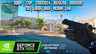 GTX 1050  CounterStrike 2  1080p 900p 720p 1280x1024 1024x768 800x600 [upl. by Lamrert147]