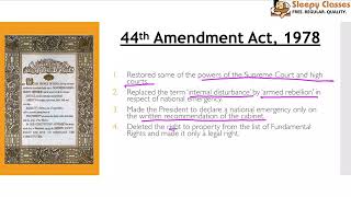 44th amendment act  One Minute Series for UPSC  IAS  Prelims [upl. by Ki642]