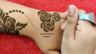 New Stylish Mehndi Design for Hand  Simple Easy Mehndi Design  Arham Mehndi Designs [upl. by Haney245]