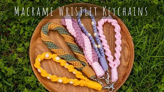 My Favorite Macrame Wristlet Keychains  DIY Macrame Keychain [upl. by Acinej]