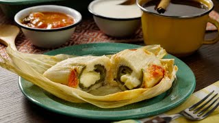 Tamal Relleno de Chile con Queso [upl. by Hurley]