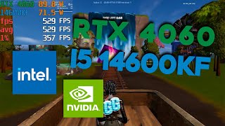 RTX 4060 4GB i5 14600kf fortnite fps test benchmark fpstest fortnitefps 4060 [upl. by Nerrawed475]