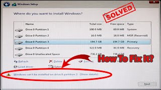 Windows Cant be Installed on Drive 0 Partition 123  Windows Installing Issue  Success IT [upl. by Ibrek775]