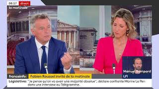 Fabien Roussel invité de Franceinfo NouveauFrontPopulaire [upl. by Nytsirc60]