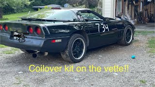 C4 Corvette Coilover installfront [upl. by Selwin719]