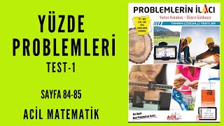 PROBLEMLERİN İLACI SORU BANKASI Acil MatematikSayfa 8485 [upl. by Johnnie]