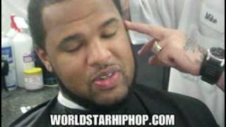 Slim Thug In The Barbershop Cutting Off All His Braids [upl. by Aseena]