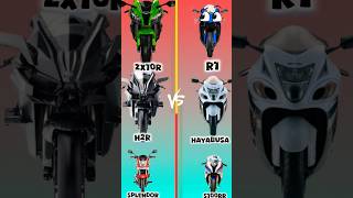 Zx10r 🆚 H2R 🆚 R1 kon hai best car comparison 🔥 shorts kawasaki [upl. by Glenn]