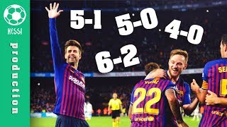 Barcelona DESTROY Real Madrid ● All Goals 50 51 62 40 30  El Clasico [upl. by Ennahgiel931]