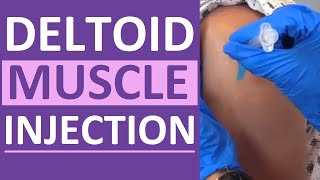 Intramuscular Injection in Deltoid Muscle with ZTrack Technique [upl. by Rebmak]