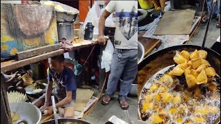 Kolkatas Unique Samosa Shop in Celler  Indian Street Food [upl. by Yrrok]