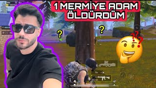 1 MERMİYLE ADAM ÖLDÜRDÜM  😱  PUBG MOBİLE [upl. by Eintrok]