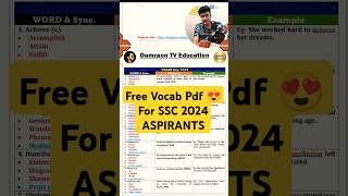 Most Important Vocabs Free Pdf For MTS 2024 Aspirants🔥 ये ज़रूर पढ़कर जाना। mts sscmts mts2024 ssc [upl. by Ahsenrad971]