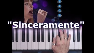 Annalisa quotSinceramentequot Sanremo 2024 note per Pianola Pianoforte Piano non facilissima 😀 PROVACI [upl. by Giess]