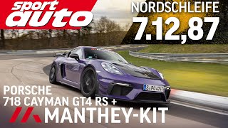 Porsche 718 GT4 RS MantheyKit  Nordschleife HOT LAP 71287 min  sport auto Supertest [upl. by Esli]