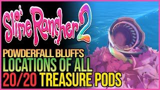 All 20 Powderfall Bluffs Treasure Pods Slime Rancher 2 [upl. by Hajar]