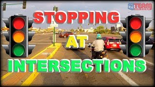 TEAM Arizona Motorcycle Riding Tip How To Manage Intersections P4 Stopping At Intersections [upl. by Alaunnoif]