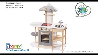 howa ® Montageanleitung Spielküche Art Nr 4815 Assembly Instructions play kitchenNo 4815 [upl. by Anirbus36]