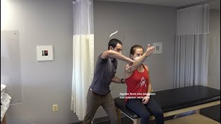 Manual Muscle Test of Serratus Anterior Abduction amp Upward Rotation [upl. by Witty]