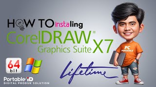 🔴 CARA INSTAL CORELDRAW X7 64 BIT HANYA DENGAN SEKALI KLIK  LIFETIME [upl. by Adnawad960]