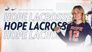 Hope vs Alma  Womens Lacrosse 4324  NCAA D3 Lacrosse  MIAA Lacrosse [upl. by Atsev]