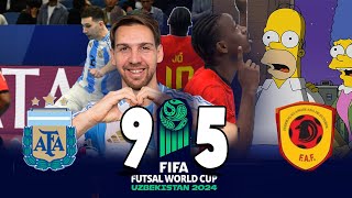 ARGENTINA VS ANGOLA 9  5  SUFRIO  EMPATO Y GANO  FIFA FUTSAL WORLD CUP UZBEKISTAN 2024 [upl. by Ariane]